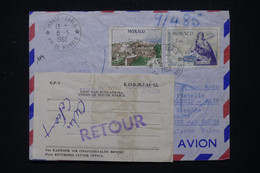 MONACO - Enveloppe Pour L 'Afrique Du Sud En 1962 Et Retour Sur Saint Cloud - L 113024 - Brieven En Documenten