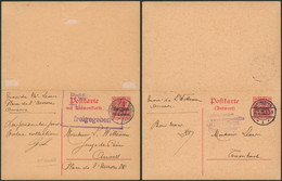Guerre 14-18 - EP Au Type 10ctm Rouge (double) De Turnhout (1916) > Anvers + Réponse Censurée. TB - OC1/25 General Government