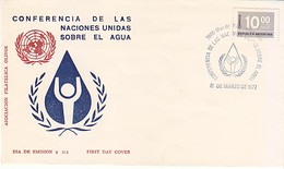 FDC  Conferencia De Las Naciones Unidas  Sobre El Agua Annullo 15 De Marzo De 1977 - Water