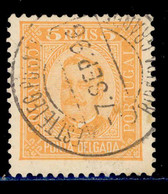 ! ! Ponta Delgada - 1892 D. Carlos 05 R (Lozanged Paper - Perf. 11 3/4) - Af. 01 - Used - Ponta Delgada