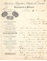 Fourniture D'étiquette/Van Den Hende/Paris /LECOEUR Fabricant De Peignes En Ivoire/Ivry La Bataille/1902    FACT540 - Drogisterij & Parfum