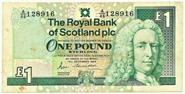 Scotland - 1 Pound - 13 December 1988 - Pick 351.a - ( 128 X 65 ) Mm - The Royal Bank Of Scotland PLC - 1 Pond