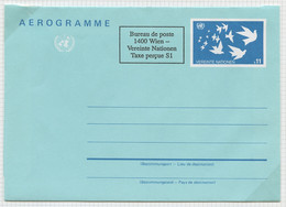 NU Vienne - Vereinte Nationen Aérogramme 1987 Y&T N°AE1987-01a - Michel N°LL1987-01a *** - 11s Colombe Stylisée - Brieven En Documenten