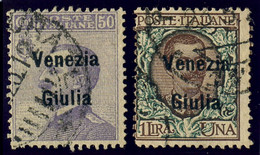 ITALY ITALIA VENEZIA GIULIA 1918-19 50 C,, 1 L. (Sass. 27, 29) USATI OFFERTA! - Vénétie Julienne