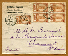 CASABLANCA  : LETTRE DE 1930 Oblitérée " CASABLANCA-PORT " - Lettres & Documents