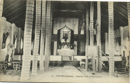 PC UGANDA, KISUBI, INTERIOR VIEW OF THE CHURCH, Vintage Postcard (b33603) - Ouganda