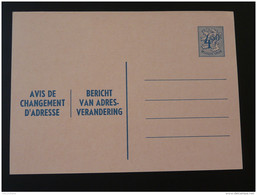 4F50 Avis De Changement D'adresse / Bericht Van Adresverandering Entier Postal Stationery Card Belgique (ref 214) - Adreswijziging