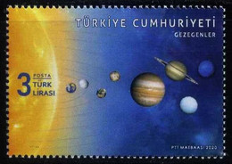 Türkiye 2020 Mi 4600 MNH The Planets, Sun, Solar System, Space - Unused Stamps