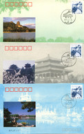 CHINA PRC- Twelve (12) Different BF.JF-1 Silk Covers With 8f Stamps. All Different Scenes Described On The Back. - Lots & Serien