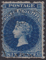 South Australia. 6d QV Broad Star Wmk Used - Oblitérés