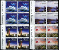 Türkiye 2021 Mi 4668-4671 MNH Transport And Communication Forum | Railway, Bridge, Aviation, Airport, Bridge, Ship, Flag - Ungebraucht