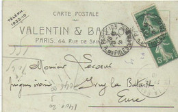 Valentin & Baillon/Paris /LECOEUR/Fabricant De Peignes En Ivoire/Ivry La Bataille/Eure/1910                 FACT554 - Perfumería & Droguería