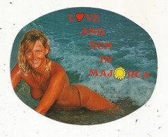 Autocollant , Espagne , PIN UP , LOVE AND SUN IN MAJORCA - Stickers