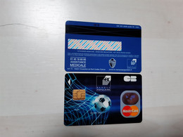 CARTE A PUCE BANCAIRE BANQUE POPULAIRE VISUEL FOOTBALL TEST ESSAI !!! - Disposable Credit Card