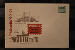 DDR 1990; Ganzsache; Philatelia 90, Mit Zudruck, Ungebraucht - Private Covers - Mint