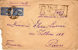 Roumanie - Lettre 2 Valeurs 2 LEI 1919 FERDINAND 1° - Recommandé - Covers & Documents