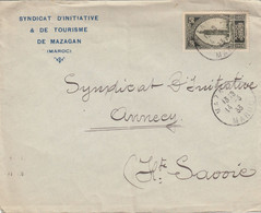 LETTRE. MAROC. 14 3 1933. SYNDICAT D'INITIATIVE & DE TOURISME DE MAZAGAN - Lettres & Documents