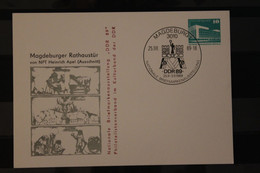 DDR 1989, Ganzsache Mit Zudruck: Briefmarkenausstellung "DDR 89" Magdeburg - Privatpostkarten - Gebraucht