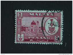 Maleisië Malaya Malaysia Penang 1960 Armoiries Mosquée Moskee Yv 52 O - Penang