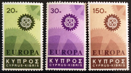 EUROPA 1967 - CHYPRE                    N° 284/286                        NEUF** - 1967