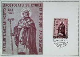 ► D13645 CARTE MAXIMUM CARD 1964 VATICANO - ST. CYRILLI  ( Saint Cyrille De Jérusalem ) RCP ORIGINAL - Paintings