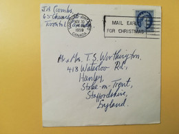 1959 BUSTA COVER  CANADA  BOLLO QUEEN ELIZABETH OBLITERE' TORONTO SLOGAN TO ENGLAND - Lettres & Documents