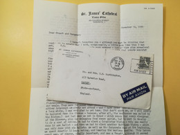 1959 BUSTA COVER INTESTATA LETTER CANADA  BOLLO BIRD UCCELLI OBLITERE' TORONTO SLOGAN TO ENGLAND - Lettres & Documents