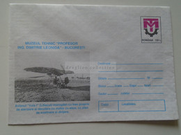 D187764  Romania   Postal Stationery Cover  1996- Airplane   Vuia I. Liliacul - Bat -  Cod  132/96    150L - Cartas & Documentos