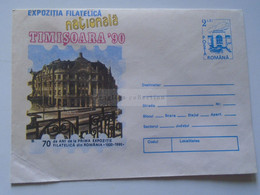 D187765  Romania   Postal Stationery Cover  1995 Expozitia Filatelica Timisoara '90    Cod  0145/90   2L - Cartas & Documentos