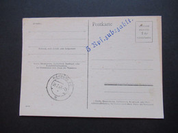 Notausgabe GA Bizone Stempel Hamburg 20 26.7.1946 Und Violetter L1 5 Rpf. Zubezahlt P B02 Ungebraucht - Lettres & Documents