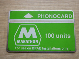 L&Gyr Phonecard,505D,BRAE Installations Marathon,100unites,with Some Oxide - [ 2] Erdölplattformen