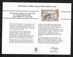 U.S.A.   NATIONAL STAMP COLLECTING MONTH '83 B.E.P. CARD UNUSED (FF-87) - Souvenirkaarten