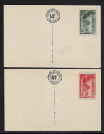 France N°354/355 Sur Cartes Du Louvre - Non Oblitérés - TB - Covers & Documents