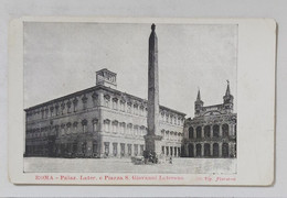 89565 Cartolina - Roma - Palazzo Laterano E Piazza S. Giovanni Laterano - Andere Monumenten & Gebouwen