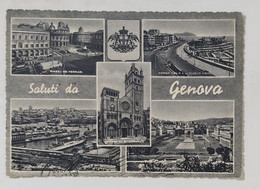 89727 Cartolina - Saluti Da Genova - VG 1956 - Genova (Genoa)