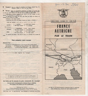 HIVER 1955 1956 - CICE - HORAIRES FRANCE AUTRICHE PAR LE TRAIN - Europa