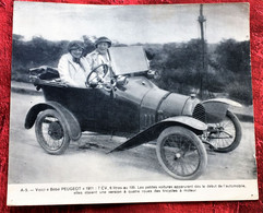 Bébé Peugeot 1911-7 Cv 6L/100km--☛Photographie Photo Reproduction-☛Voiture Automobile Version 4 Roues Des Tricycles A Mo - Auto's