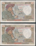 °°° FRANCE - 50 FRANCS 8/1/1942 CONSECUTIVE °°° - 50 F 1940-1942 ''Jacques Coeur''