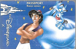 PASS--EURODISNEYLAND-ALADDIN- V°N° VGS SE 00096--Valide 1 Jour Saison Basse-BE -RARE - Passaporti  Disney