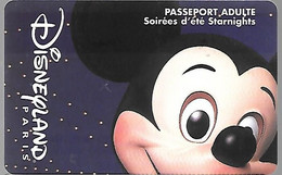 PASS-DISNEYLAND-STARNIGHTS-ADULTE- V°N°08/98-Valide Apres 18H-TBE -RARE - Disney Passports