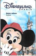 PASS-DISNEYLAND-PARIS-2001- HIVER-MINNIE-ENFANT-V°SPEOS-2000/01/MIN -V° Valide Groupe Scolaire-TB E - Passaporti  Disney