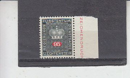 LIECHTENSTEIN  1958 - Unificato  S  53** - Servizio = - Service