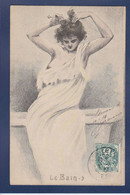 Cpa Boutet Henri Déshabillé Série Le Bain érotisme Art Nouveau Circulé Femme Woman éros - Boutet