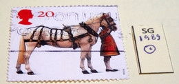 GB QE2 QUEEN HORSES SG 1989  20P   USED - Non Classés