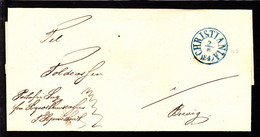 1849. Blue CHRISTIANIA 4 2 1849 On Nice Cover To Brevig. - JF103931 - ...-1855 Vorphilatelie
