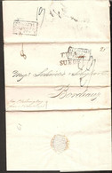 1824. T.T.R. 4 SUEDE And Other Cancels And Markings On Cover To Bordeaux In France From Oslo In Norway. Da... - JF170889 - ...-1855 Vorphilatelie