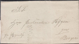 1848. NORGE. Beautiful Small Cover Dated 28. Nov 1848. Full Content. - JF427621 - ...-1855 Voorfilatelie