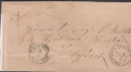 1867. NORGE. Small Cover (fold) To Gjøvik Cancelled CHRISTIANIA BYPOST 1867 + CHRISTIANIA. Dated Nydalen I... - JF427623 - ...-1855 Préphilatélie