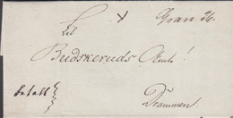 1850. NORGE. Small Cover To Buskeruds Amt, Drammen Cancelled Reverse CHRISTIANIA 28 12 1850 In Blackish Bl... - JF427629 - ...-1855 Prefilatelia