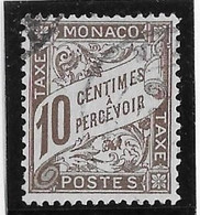 Monaco Taxe N°4 - Oblitéré - Signé Brun - TB - Impuesto